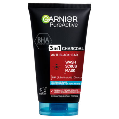 Garnier Pure Active Charcoal Blackhead Cleanser 150ml, UK version