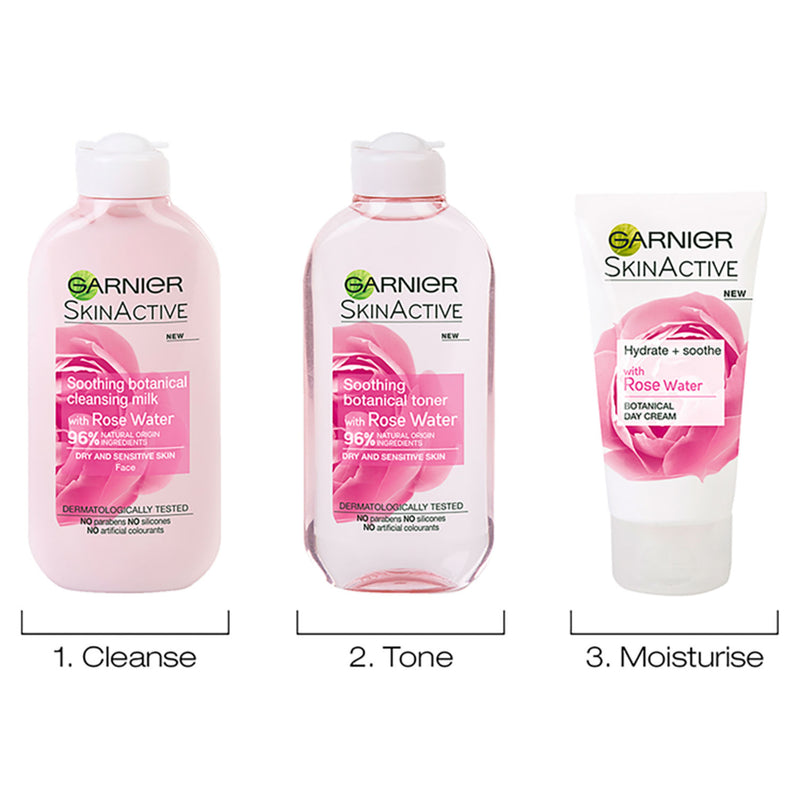 Garnier Natural Rose Water Toner Sensitive Skin 200ml, UK version