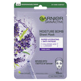 ASDA Garnier Moisture Bomb Lavender and Hyaluronic Acid Hydrating Sheet Mask 28g- Buy online at McGrocer