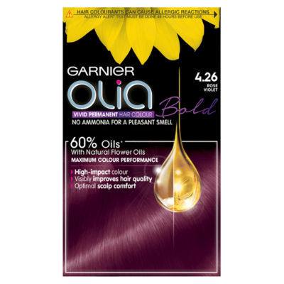 Garnier Olia 4.26 Rose Violet permanent hair dye - British product
