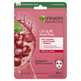 Garnier Ultralift Anti Ageing Radiance Boosting Face Sheet Mask 28g