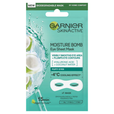Garnier Moisture Bomb Coconut Water eye mask 1 pc - British product