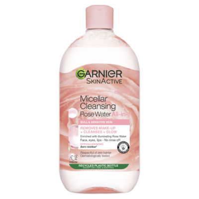 Garnier Micellar Rose Water Facial Cleanser for Dull Skin Cleanse & Glow