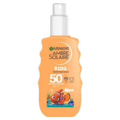 ASDA Garnier Ambre Solaire Kids Spray SPF50+ Sun Protection Spray 150ml- Buy online at McGrocer