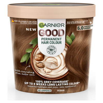 ASDA Garnier GOOD Permanent Hair Dye 6.0 Mochaccino Brown- Buy online at McGrocer
