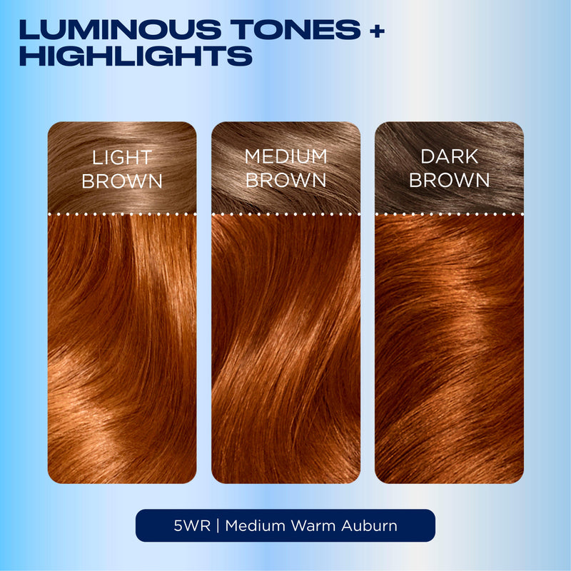 Clairol hair dye Medium Warm Auburn 5WR, imported from the UK