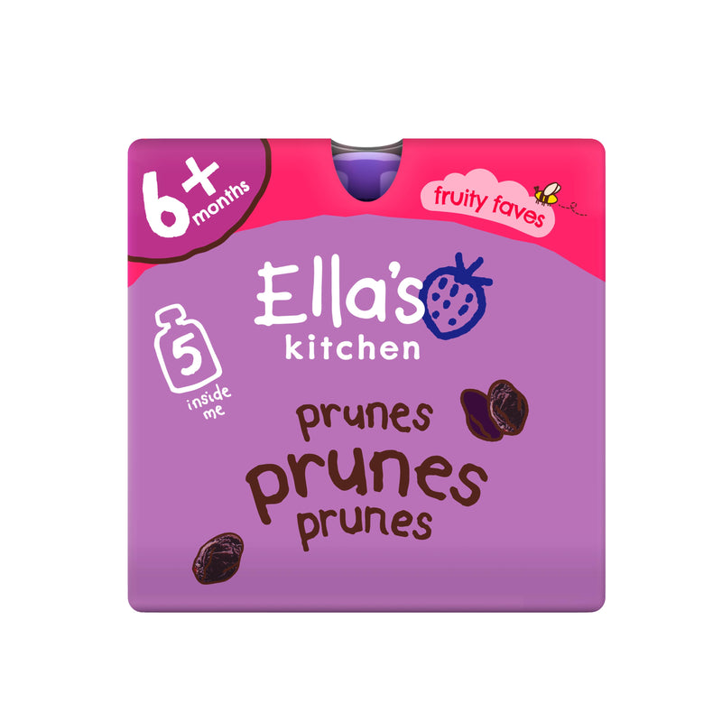 Ella's Kitchen organic prune baby food pouches 5x70g - British product