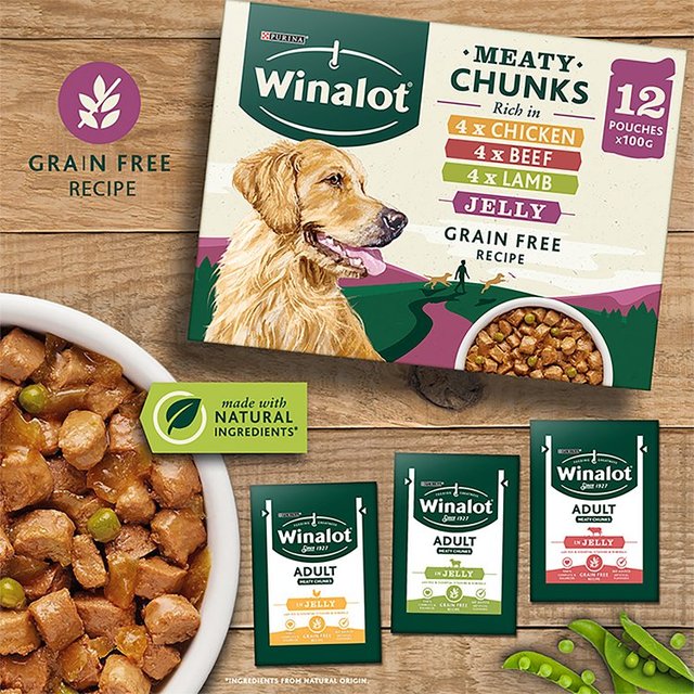 Winalot Dog Food Pouches Mixed in Jelly 12 x 100g GOODS M&S
