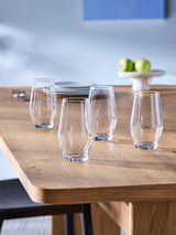 Next Made.com Set of 4 Clear Velma Crystal Tapered Tumbler Glasses- Buy online at McGrocer