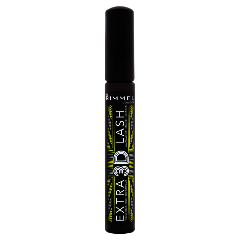 Rimmel London Extra 3D Lash Mascara Extreme Black 8ml, imported from the UK