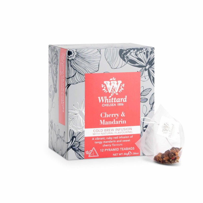 Whittard cherry mandarin cold brew teabags 30g, imported from the UK
