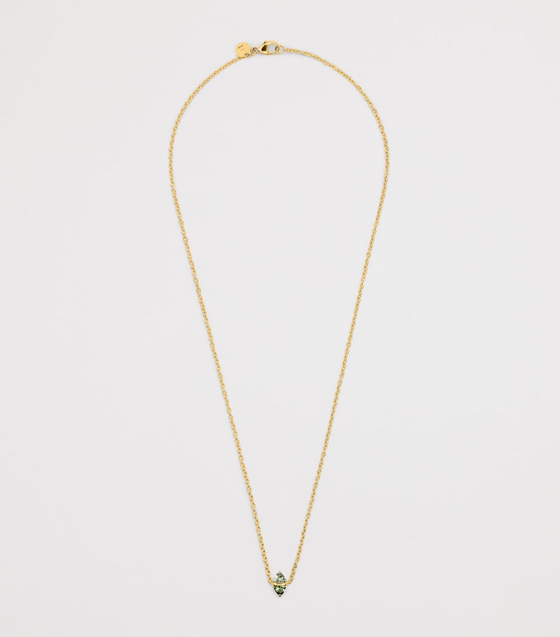 Emily P. Wheeler Tilly necklace with green sapphires, imported from the UK