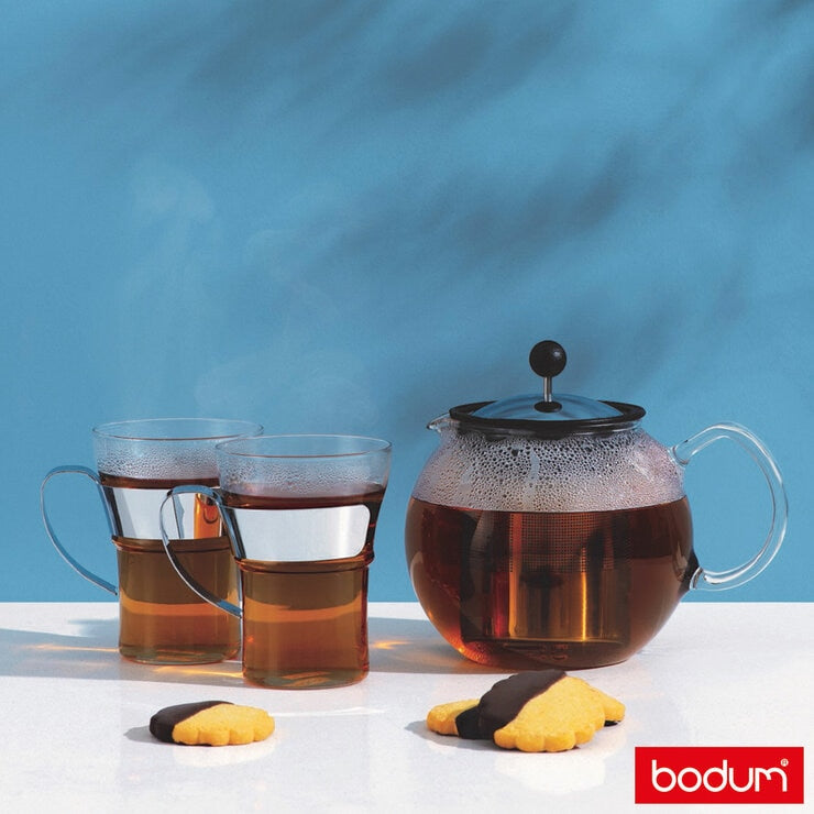 Bodum Assam tea press with two glasses 1L - British product