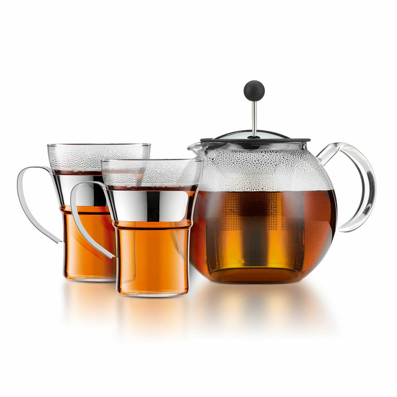Bodum Assam tea press with two glasses 1L - British product