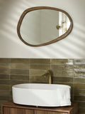 Jackson Round Pebble Wall Mirror 43cm x 62cm, imported from the UK