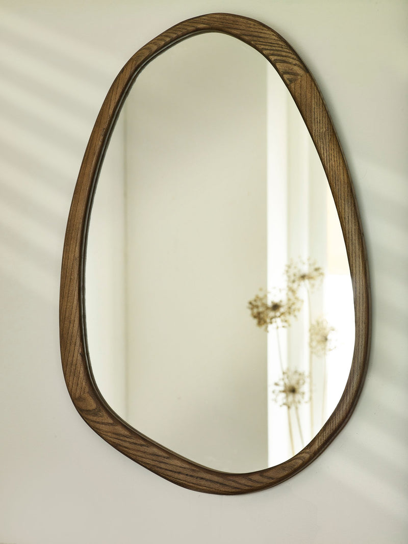 Jackson Round Pebble Wall Mirror 43cm x 62cm, imported from the UK