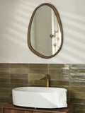 Jackson Round Pebble Wall Mirror 43cm x 62cm, imported from the UK