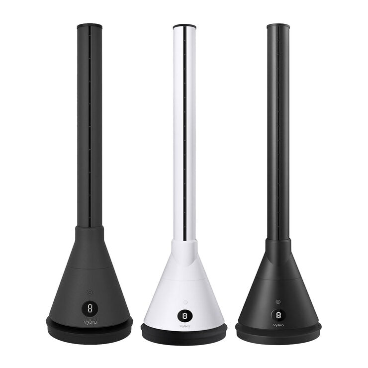 Vybra Spire 3-in-1 tower fan heater grey, imported from the UK