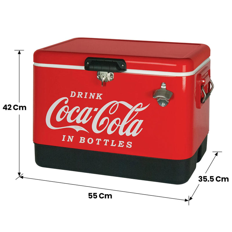 Coca-Cola stainless steel ice chest 51L - British product