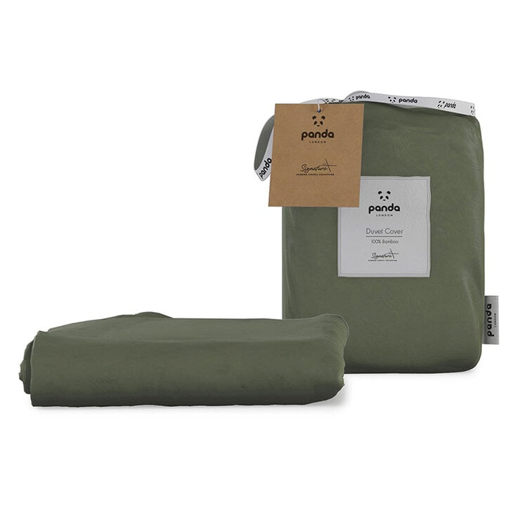 Panda bedding set green super king, imported from the UK