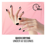 Rimmel London nail polish Rita's Black 8ml, imported from the UK