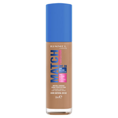 Rimmel Match Perfection Foundation 400N Natural Beige, imported from the UK