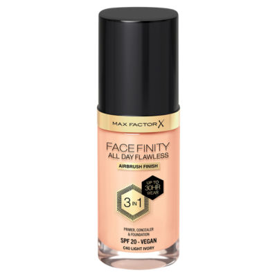 Max Factor foundation Light Ivory 30ml, imported from the UK