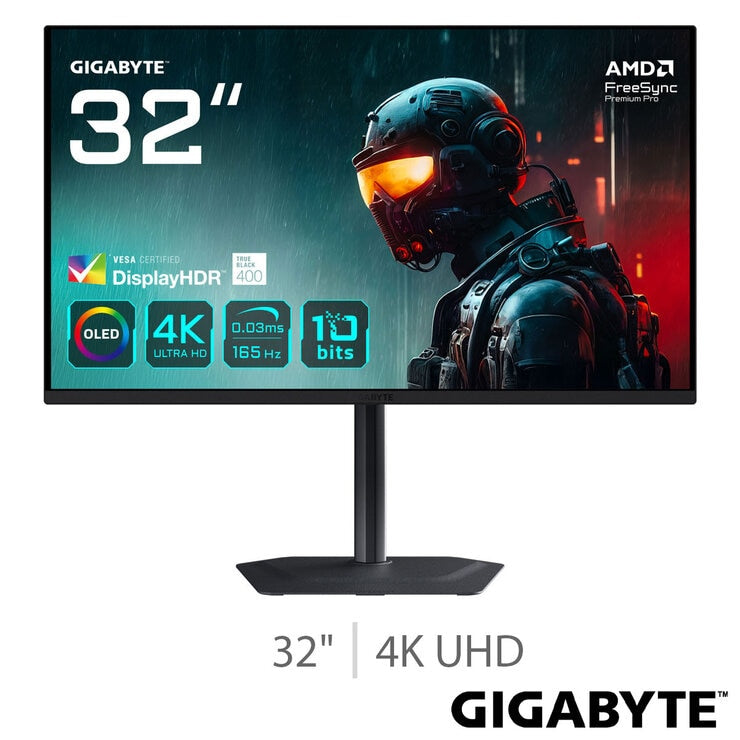 Gigabyte MO32U 32 inch 4K QD-OLED gaming monitor, UK version