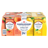 Costco UK San Pellegrino Zero Lemon & Peach Clementine Italian Sparkling Soft Drinks, 24 x 330ml- Buy online at McGrocer