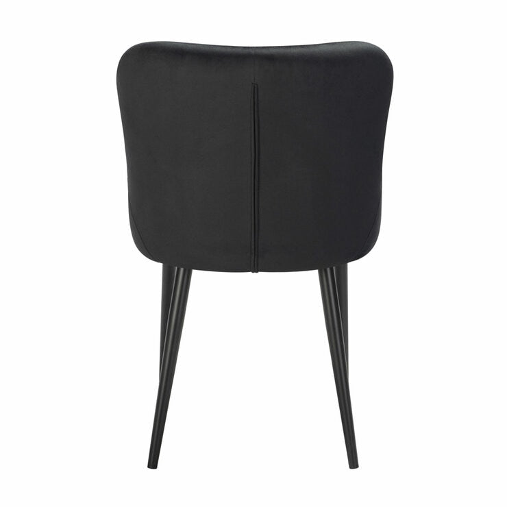 Indus Valley Kia black velvet dining chair 2 pack (British brand)