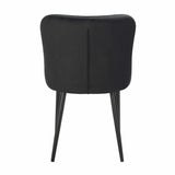 Indus Valley Kia black velvet dining chair 2 pack (British brand)