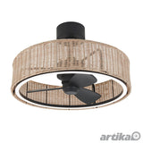 Costco UK Artika Kalani 24-Inch Rattan Ceiling Fan Light with Remote Control- Buy online at McGrocer