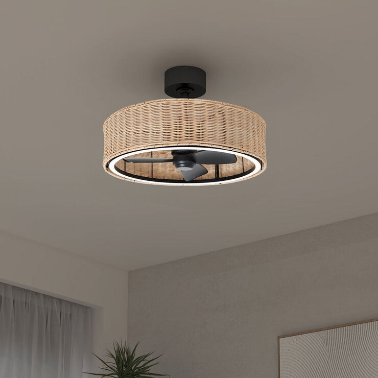 Artika rattan ceiling fan light 61cm- British product
