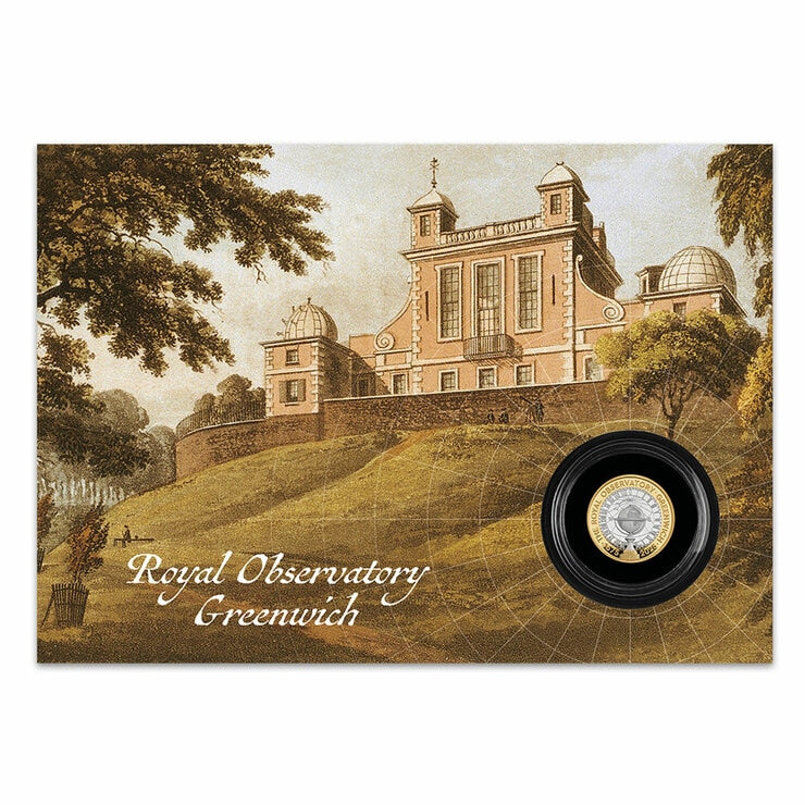 Royal Observatory silver proof coin cover and stamps, limited edition (British brand)