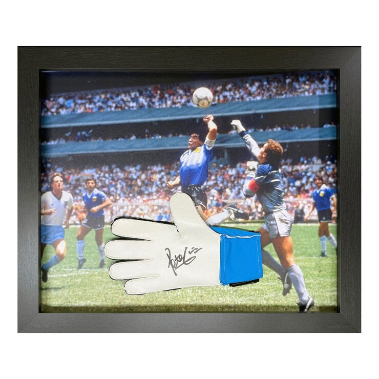 Allstarsignings signed framed Peter Shilton England glove 61x51cm, imported from the UK