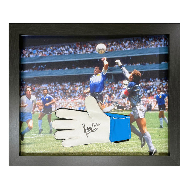 Allstarsignings signed framed Peter Shilton England glove 61x51cm, imported from the UK