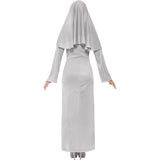 Smiffys gothic nun costume grey dress headpiece, UK version