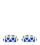 Deakin & Francis cobalt enamel and sapphire cufflinks, UK version