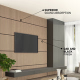 Artika acoustic wall panel set oak and black 4 pack, imported from the UK
