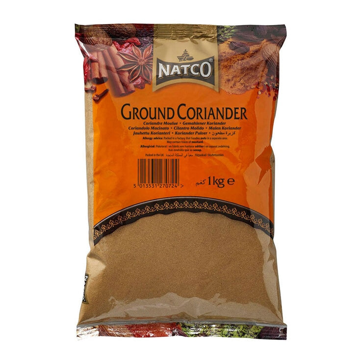 Natco ground coriander 1kg spice (British brand)