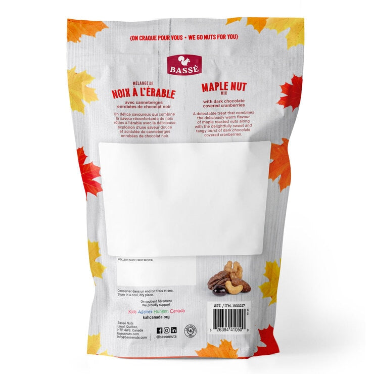 Bassé Maple Nut Mix with chocolate cranberries 800g - British product