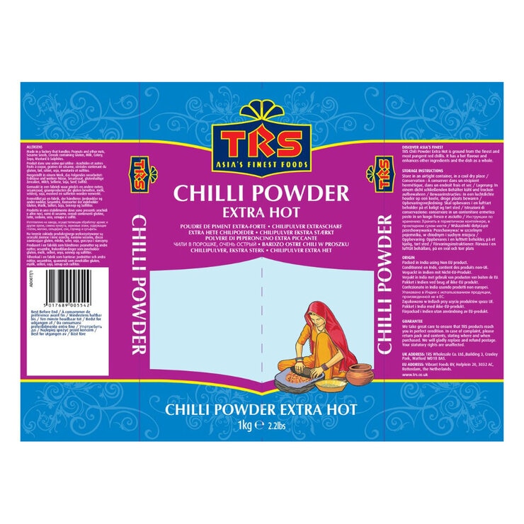 TRS Chilli Powder 1kg seasoning, imported from the UK