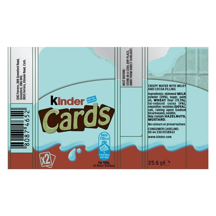 Kinder milk chocolate wafer hazelnut 30 pack - British product