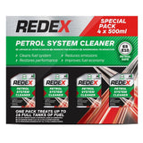 Redex petrol system cleaner pack of 4 500ml (British brand)