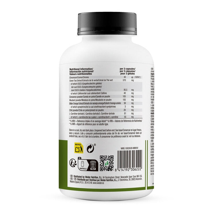 Weider Fat Burner 300 capsules, imported from the UK