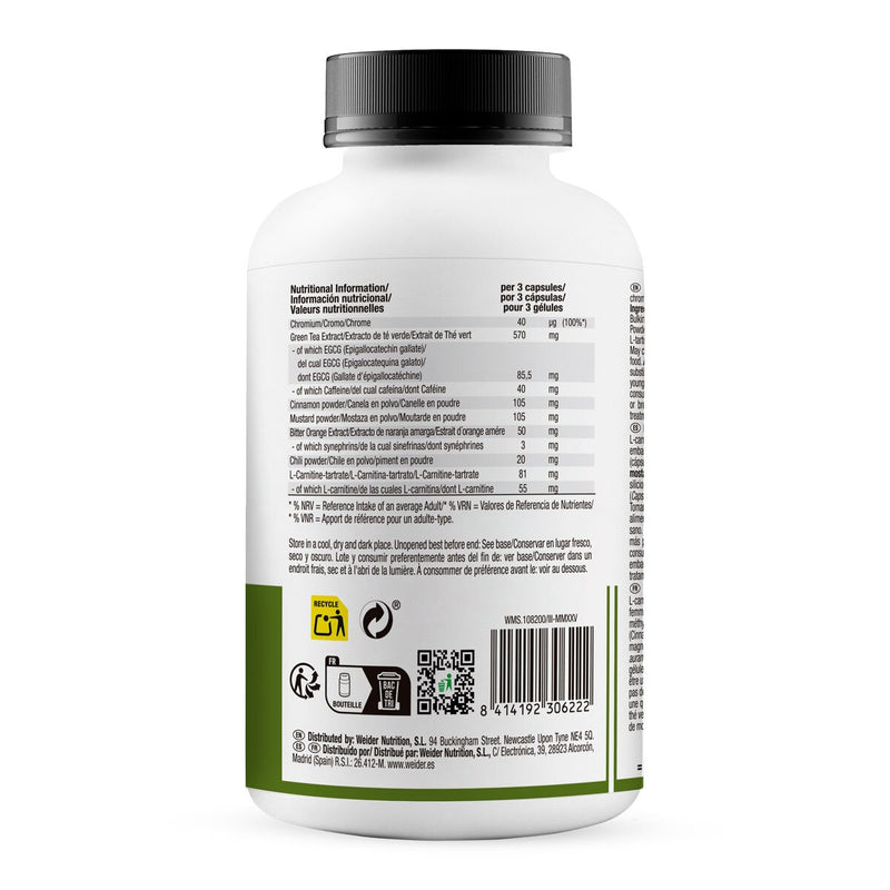Weider Fat Burner 300 capsules, imported from the UK