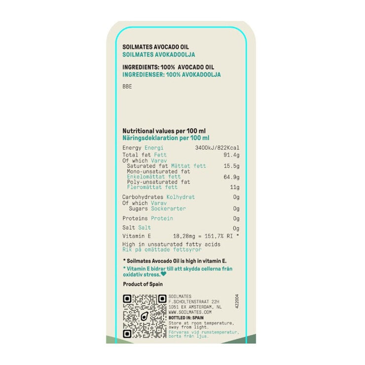 Soilmates avocado oil 2L (British brand)