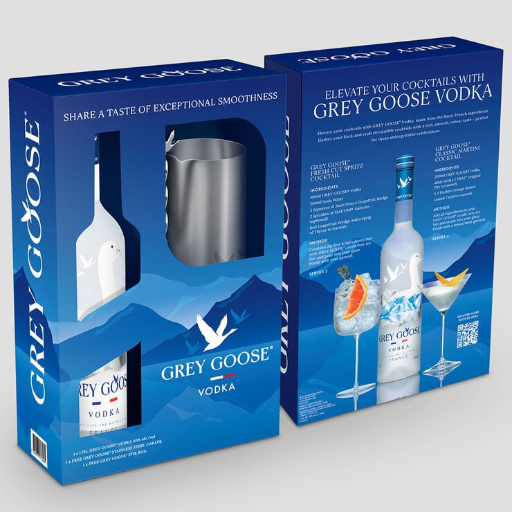 Grey Goose Vodka gift pack 1.75 Litre, UK version