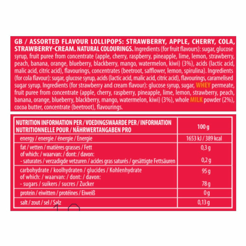 Sucettes Chupa Chups aux saveurs assorties 1.44kg - Produit britannique
