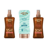 Costco UK Hawaiian Tropic Sun Oil Set with SPF 15 and SPF 30 Dry Oil Sprays 200ml and Hydrating After Sun Lotion 180ml- Buy online at McGrocer